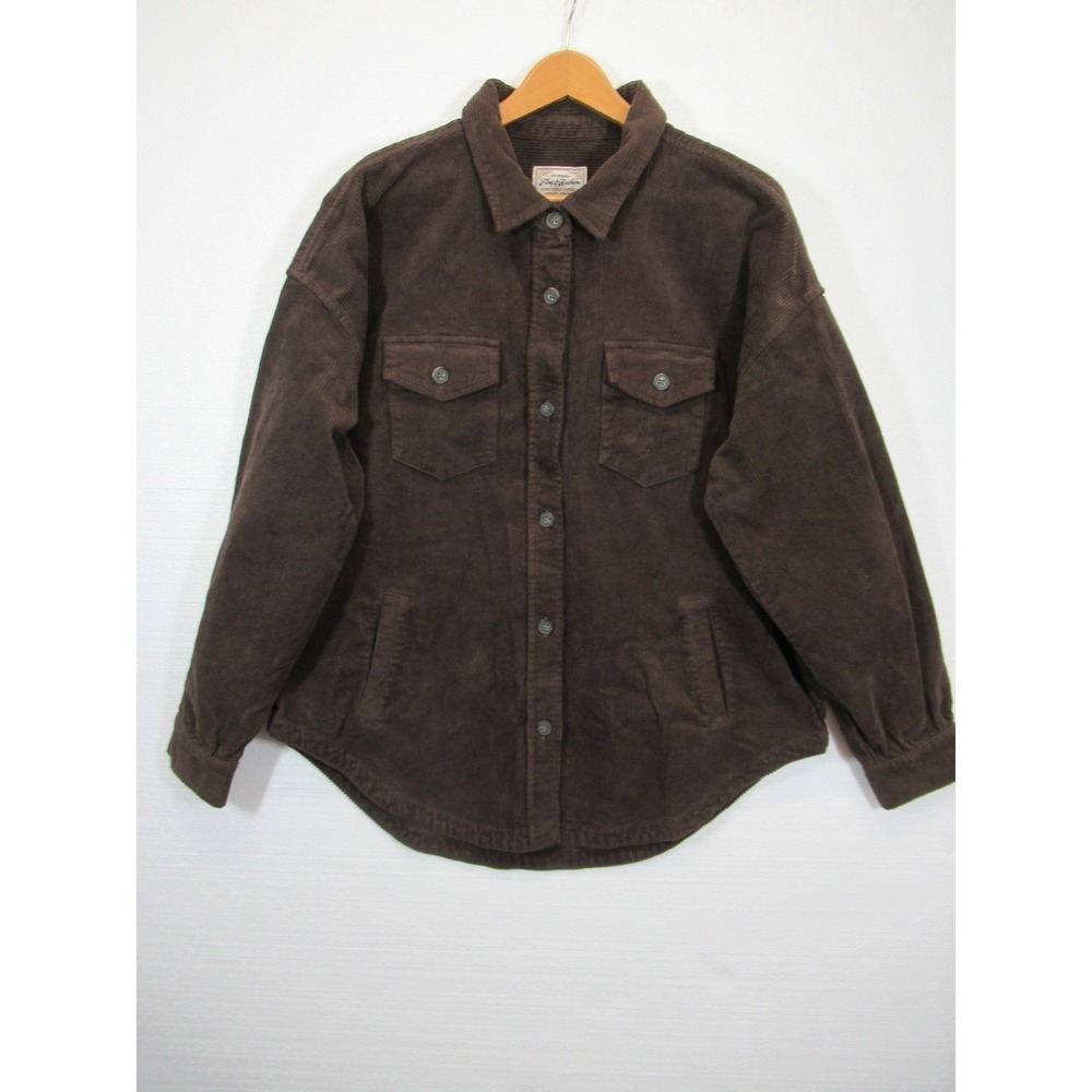NEW Flag & Anthem Corduroy Shirt Jacket Men XL Brown Shacket